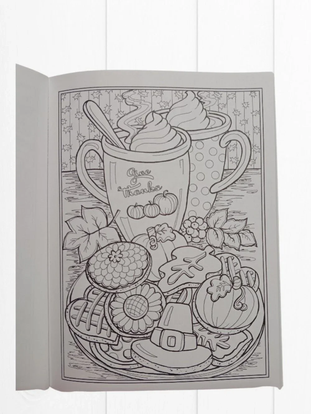 FALL Adult Coloring Book Autumn Harvest